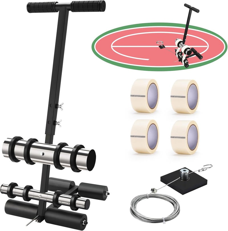 GADFISH Court Line Tape Machine, Basketball Court Line Striping Machine, Playing Field Striping Line Marking Machine, Adjustable Floor Paint Tape Applicator for Parking Lots, Driveway, Workshops - Image 1